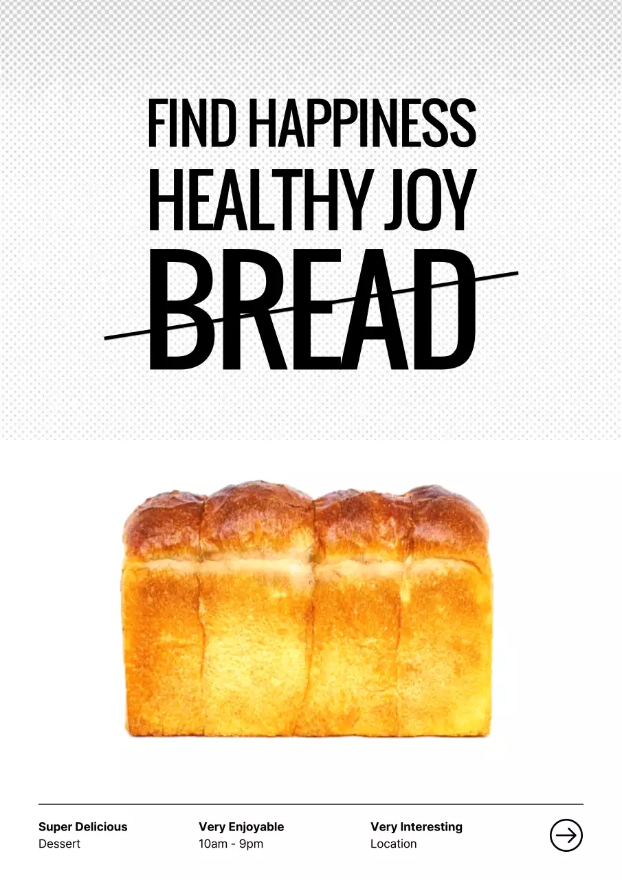 White Minimal Bread Promotion Poster