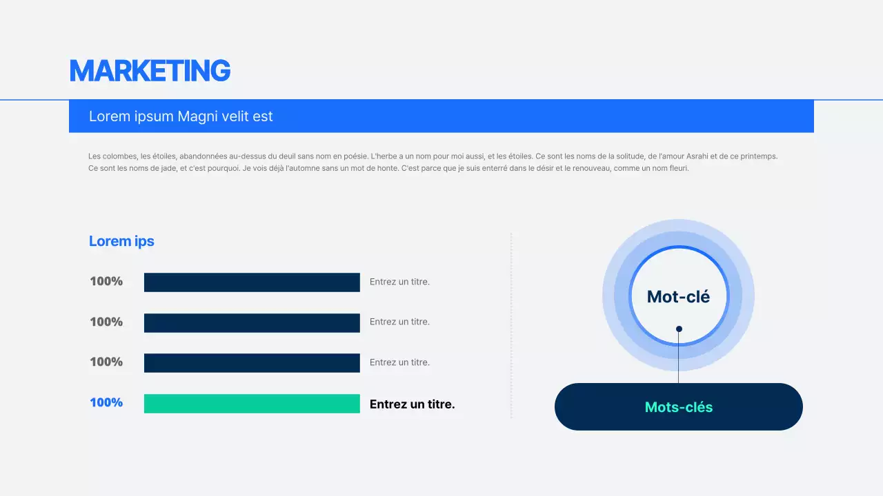 Graphique à barres des chiffres de l'entreprise en bleu et menthe