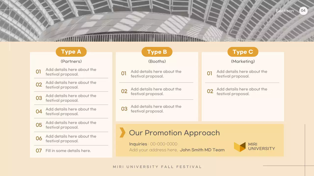 Beige Modern Festival Proposal Presentation