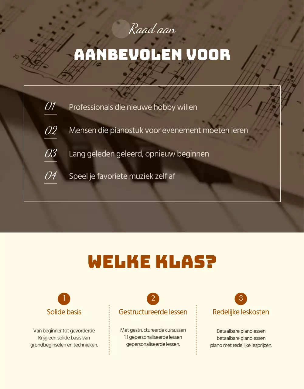 Heldere, emotionele pianoles details