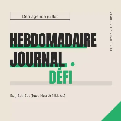 Défi du journal de blog vert et propre