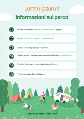 Annuncio illustrato verde e azzurro (poster web)