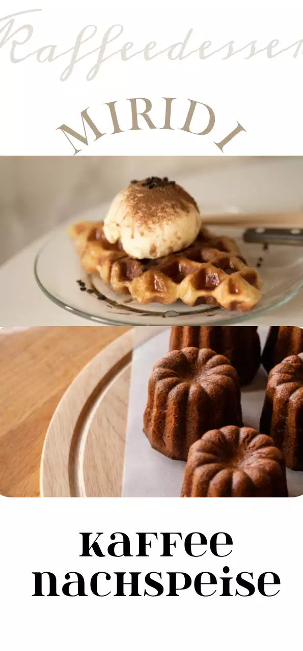 Kursives Café-Banner mit Waffeln mit wärmenden Broten und Desserts.