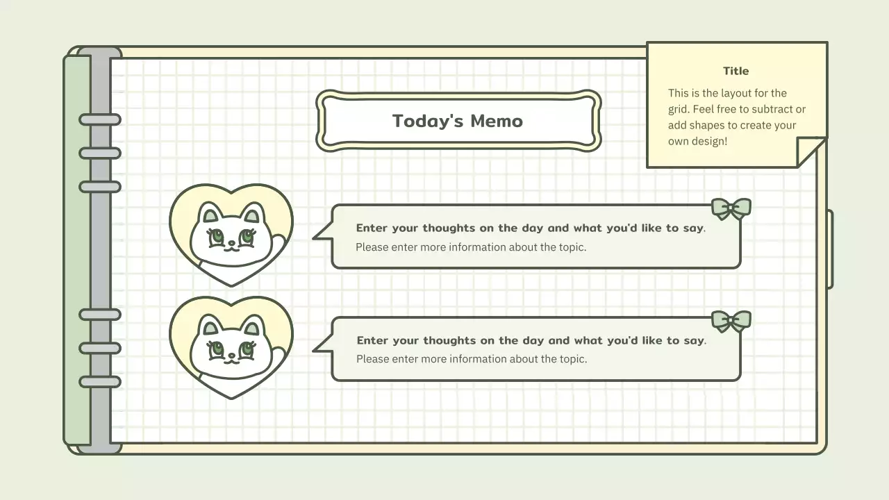 Blue Simple Diary Planner Presentation