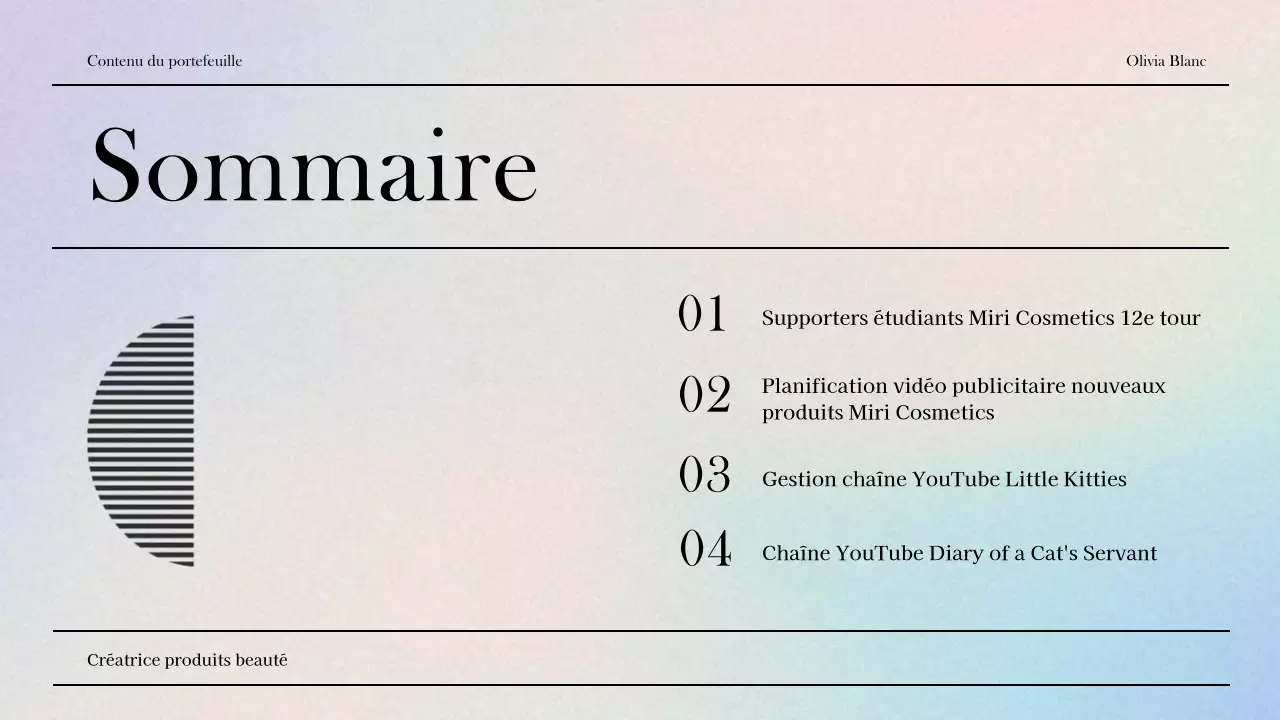 Un luxueux portefeuille de marketing de la beauté en violet et bleu