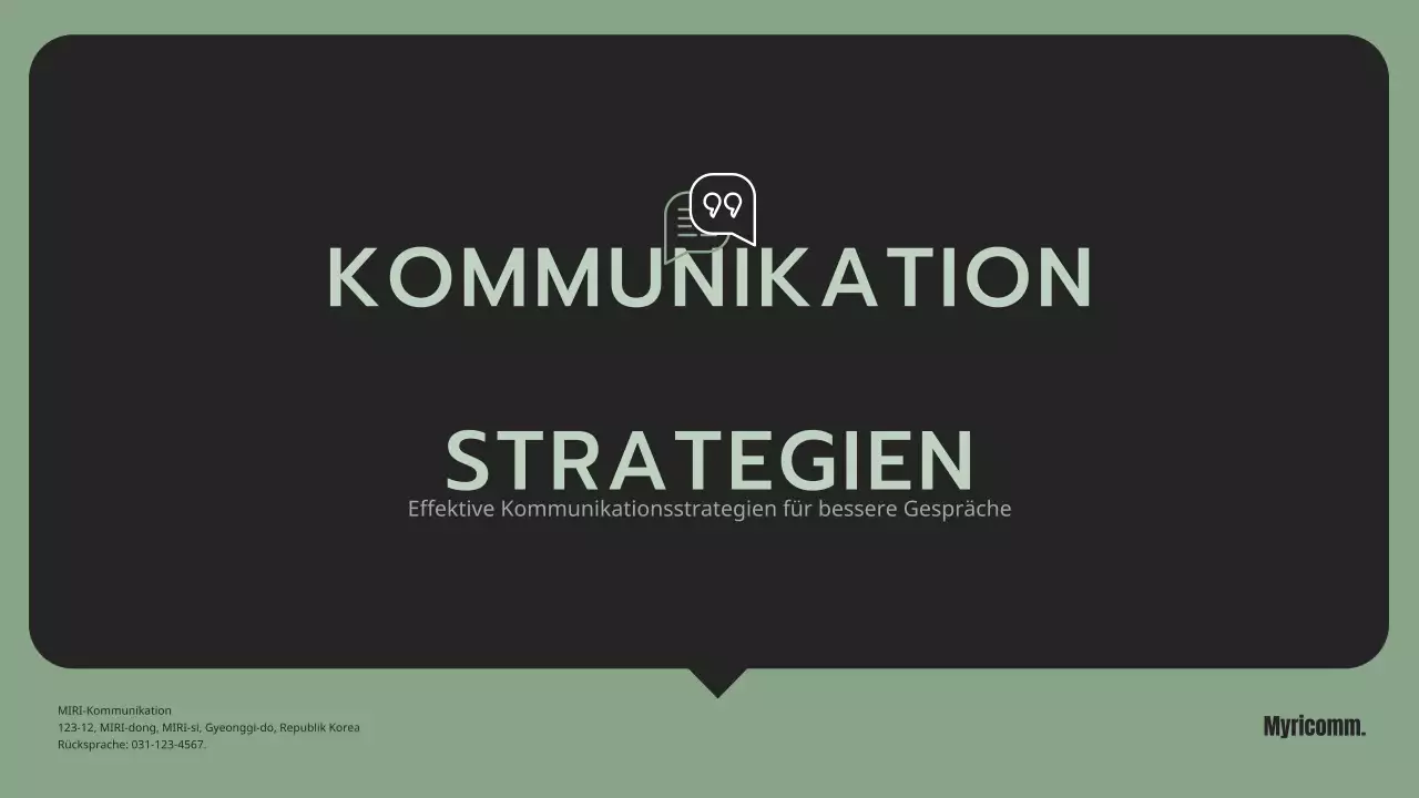 Wirksame Kommunikationsstrategien in grüner Farbe