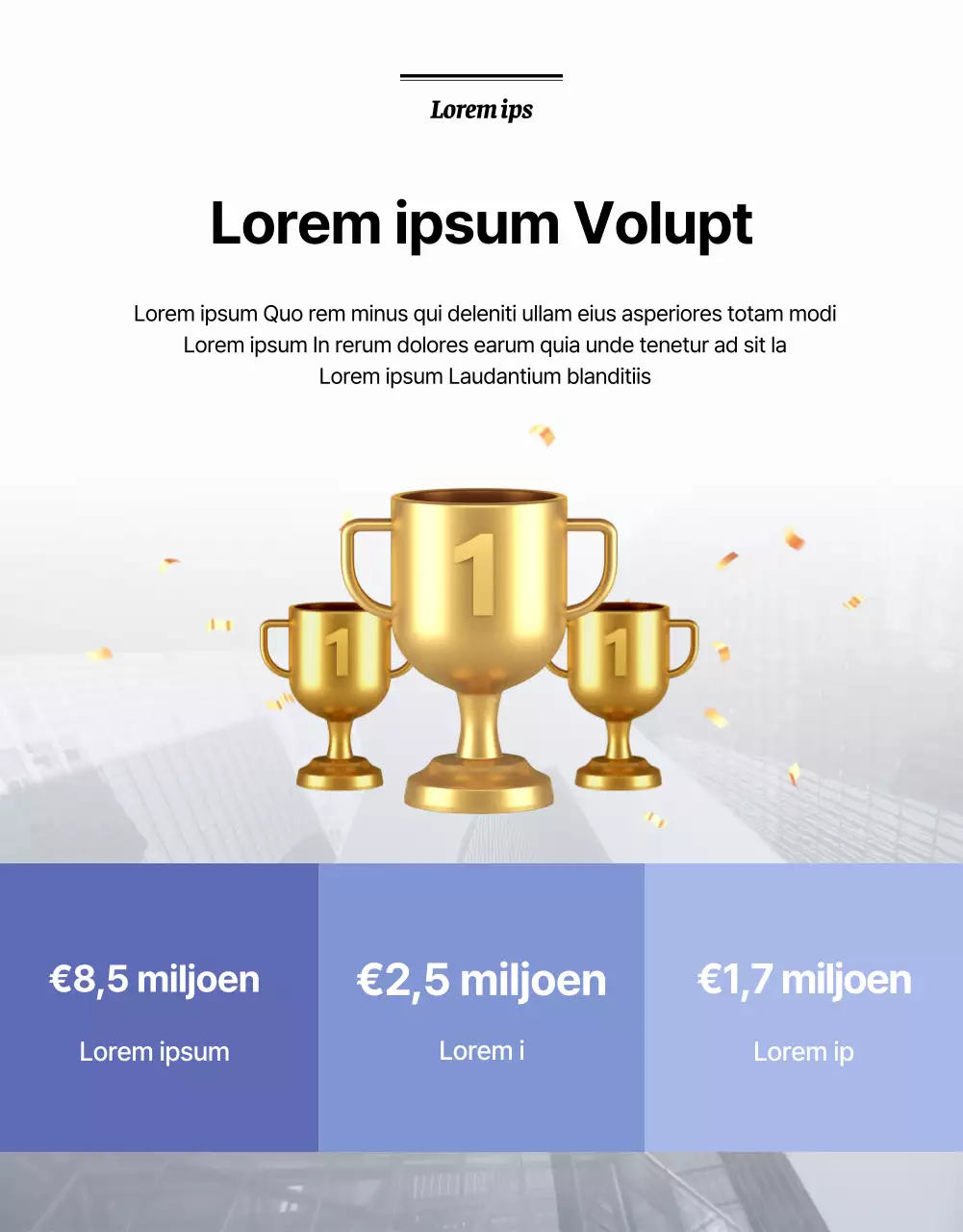 Corporate webzine met een magazine lay-out in zwart-wit en blauw