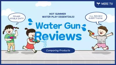 Blue Playful Water Reviews Promotion YouTube Thumbnail