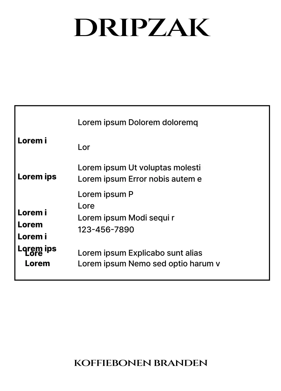 Zakje met koffielogo
