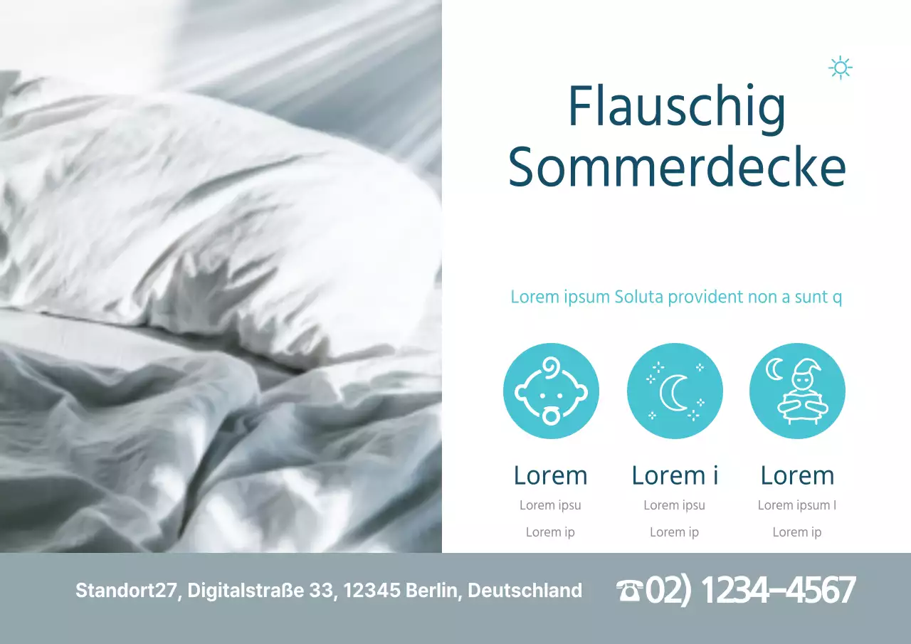 Verkauf von Sommerbettdecken