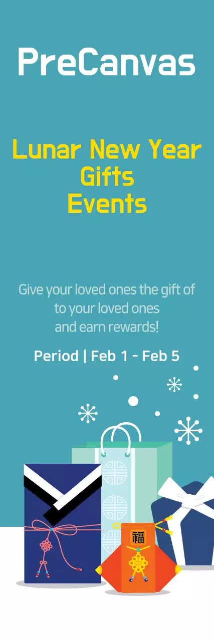 Faixa promocional Teal Modern Gifts