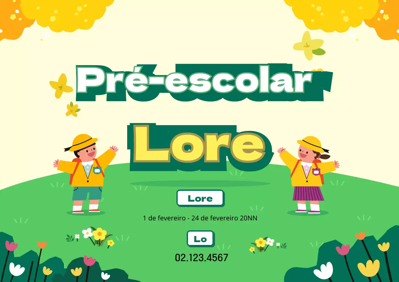 primavera ilustração recrutamento pré-escolar design