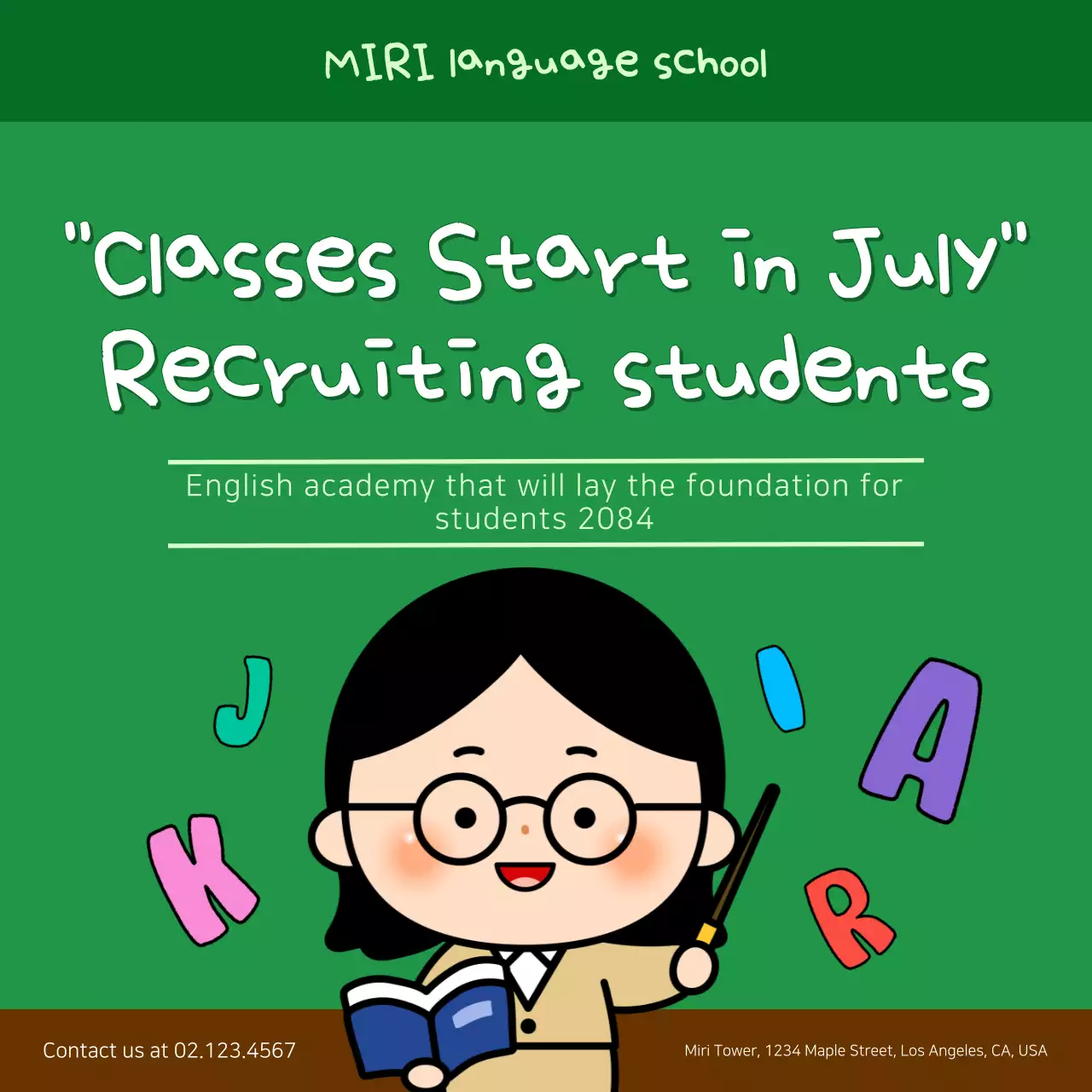 Green Simple Education Advertisement Social Media Post