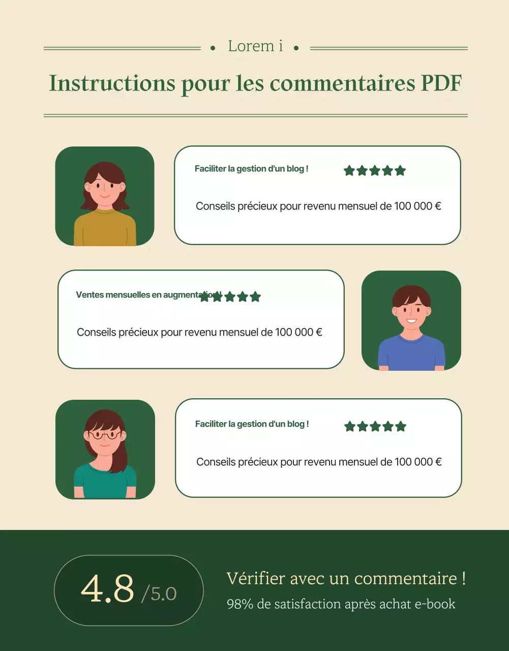 Une page de promotion d'ebook propre et verte