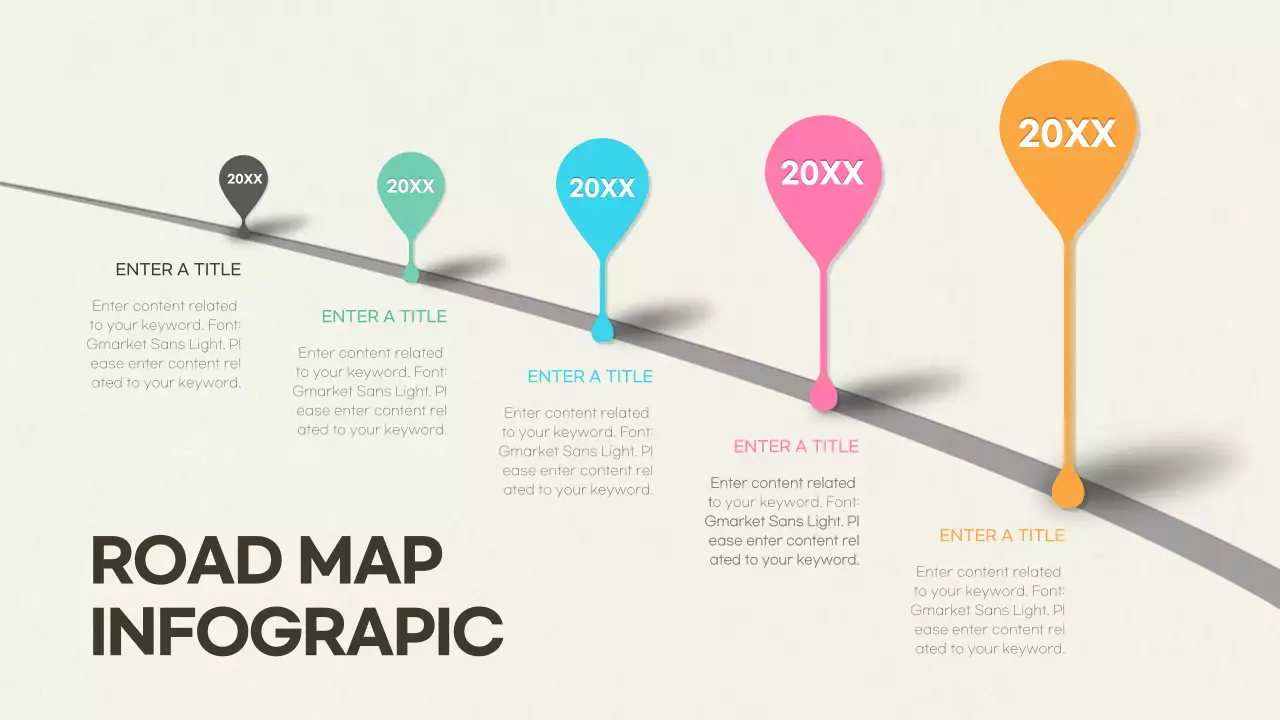 Colorful Modern Roadmap Guide Infographic