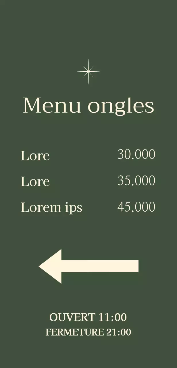 Illustration d'un signe d'ongle avec une étoile sur fond vert