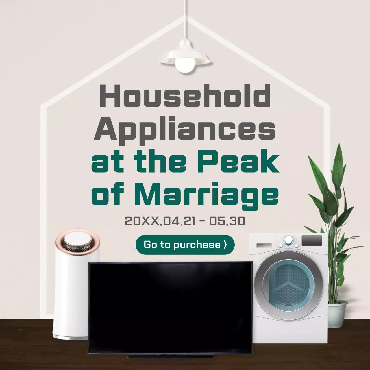 Beige Modern Appliances Promotion Social Media Post