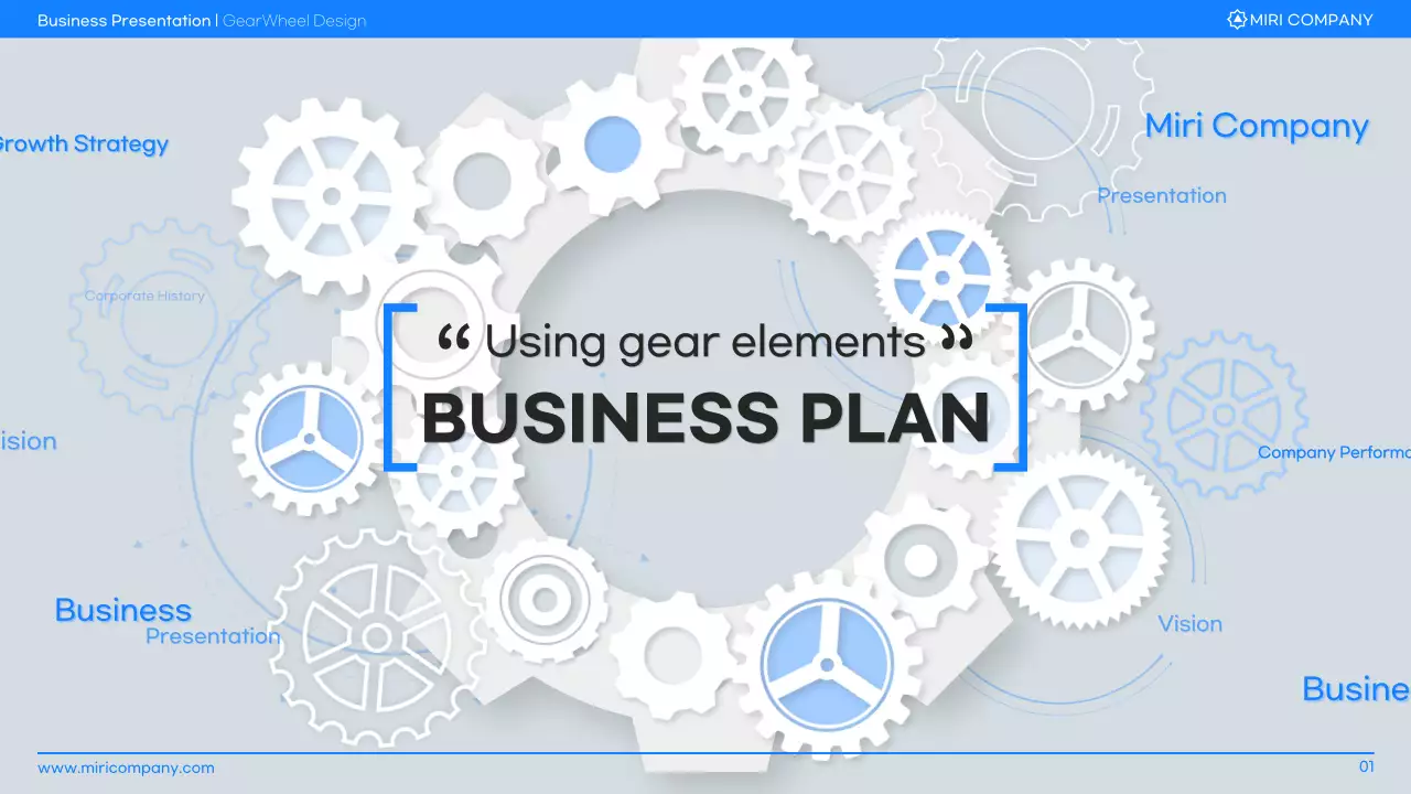 블루 모던 비즈니스 플랜 프레젠테이션