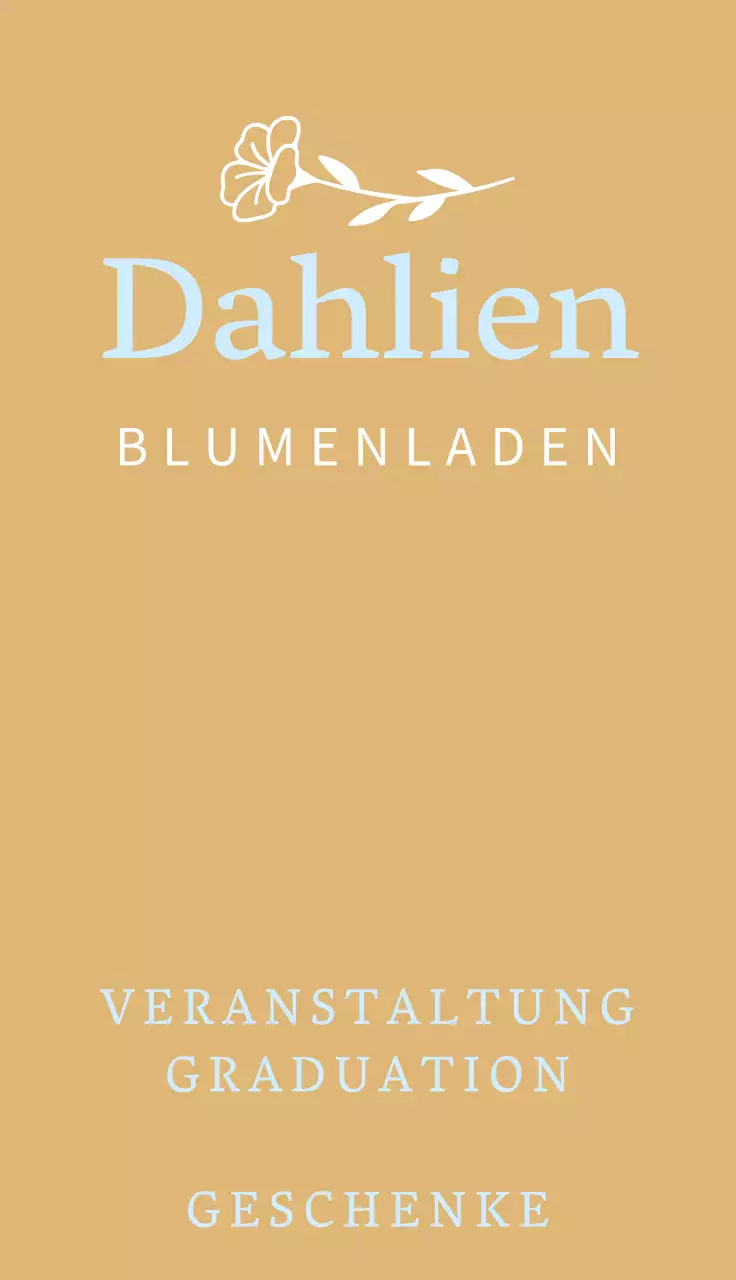 Ein sentimentaler Florist mit himmelblauen Blumenillustrationen