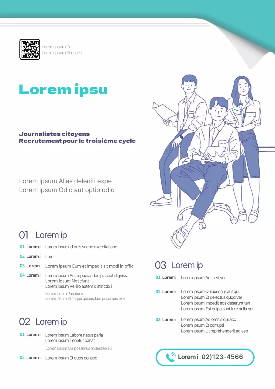 Affiche de communiqué de presse couleur menthe