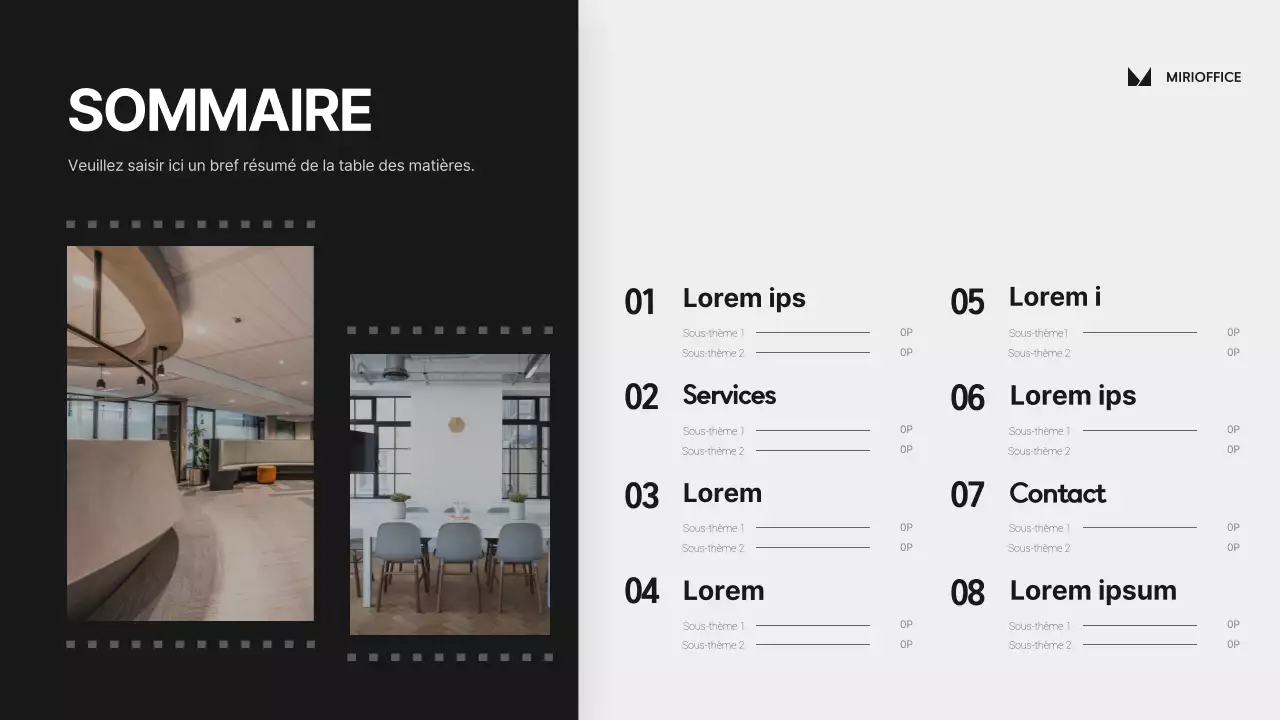 Concept de film simple et monotone proposition de bureau partagé