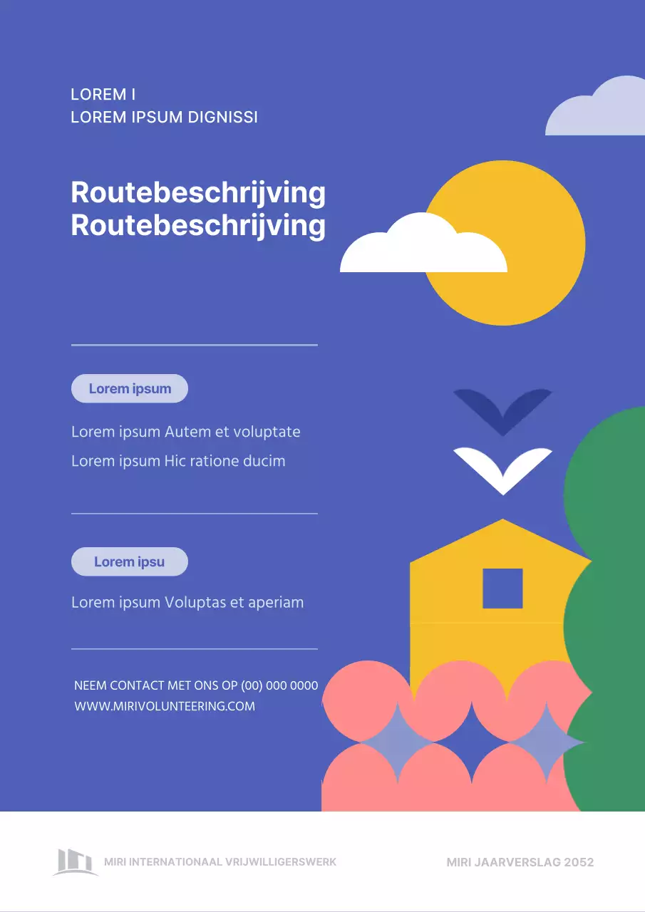 Algemene nieuwjaarsbijeenkomst in blauw, geel en groen