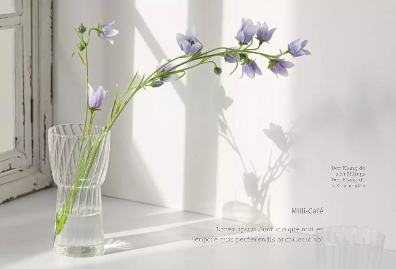 Japanisch inspiriertes Design mit einem Frühlingsblumen-Konzept