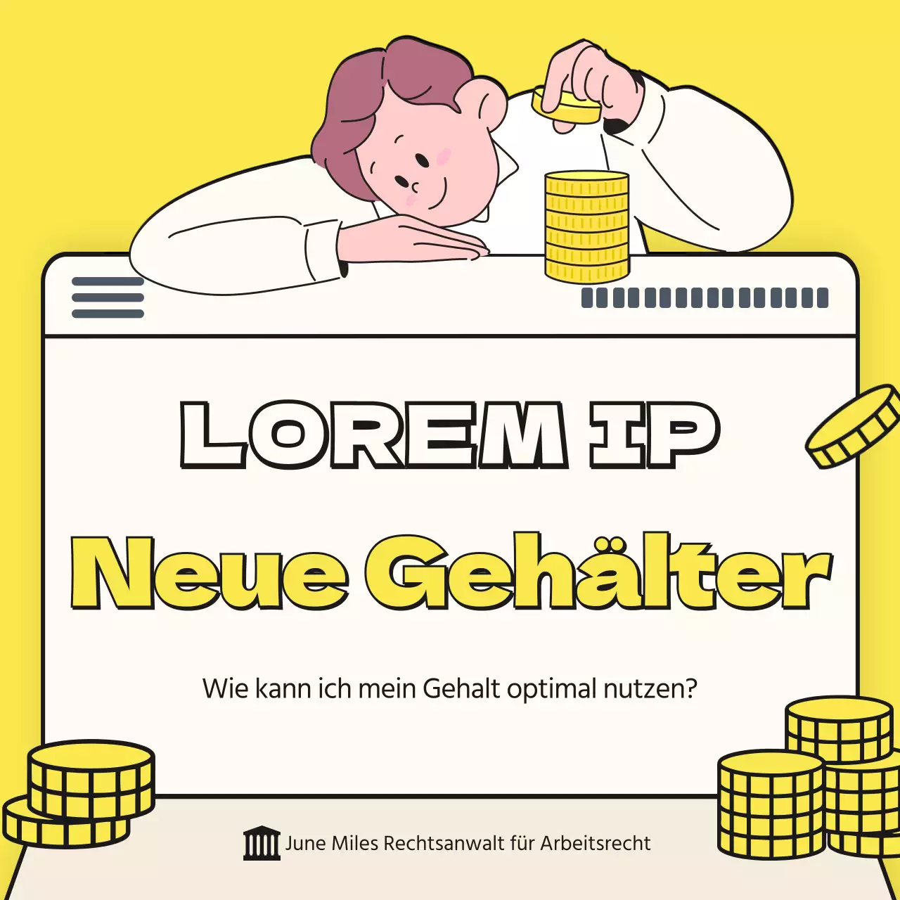 Die gelbe und andere diesjährige Gehaltsverhandlungskarte für ArbeitsrechtlerNews