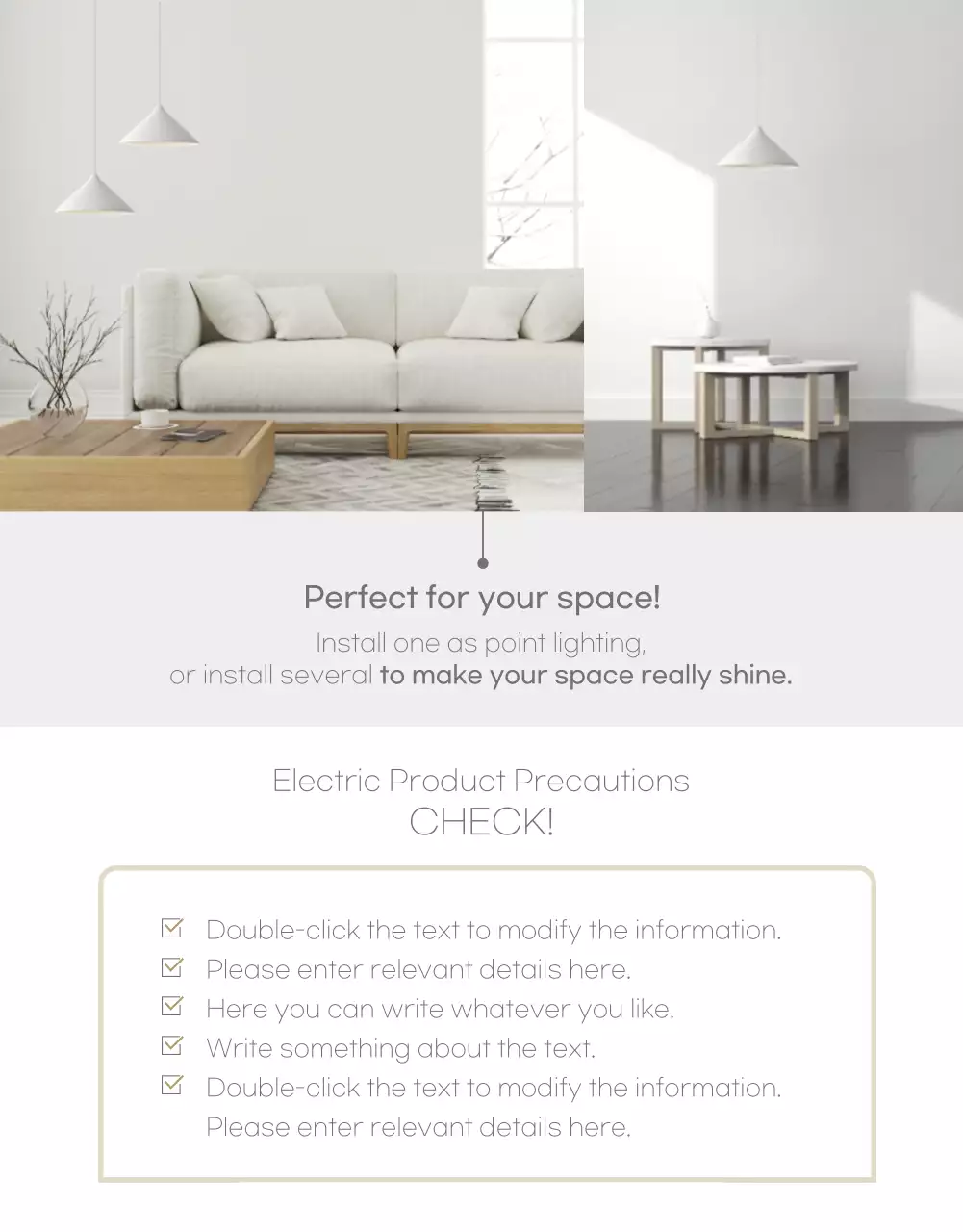 Simple gray interior light bulb details