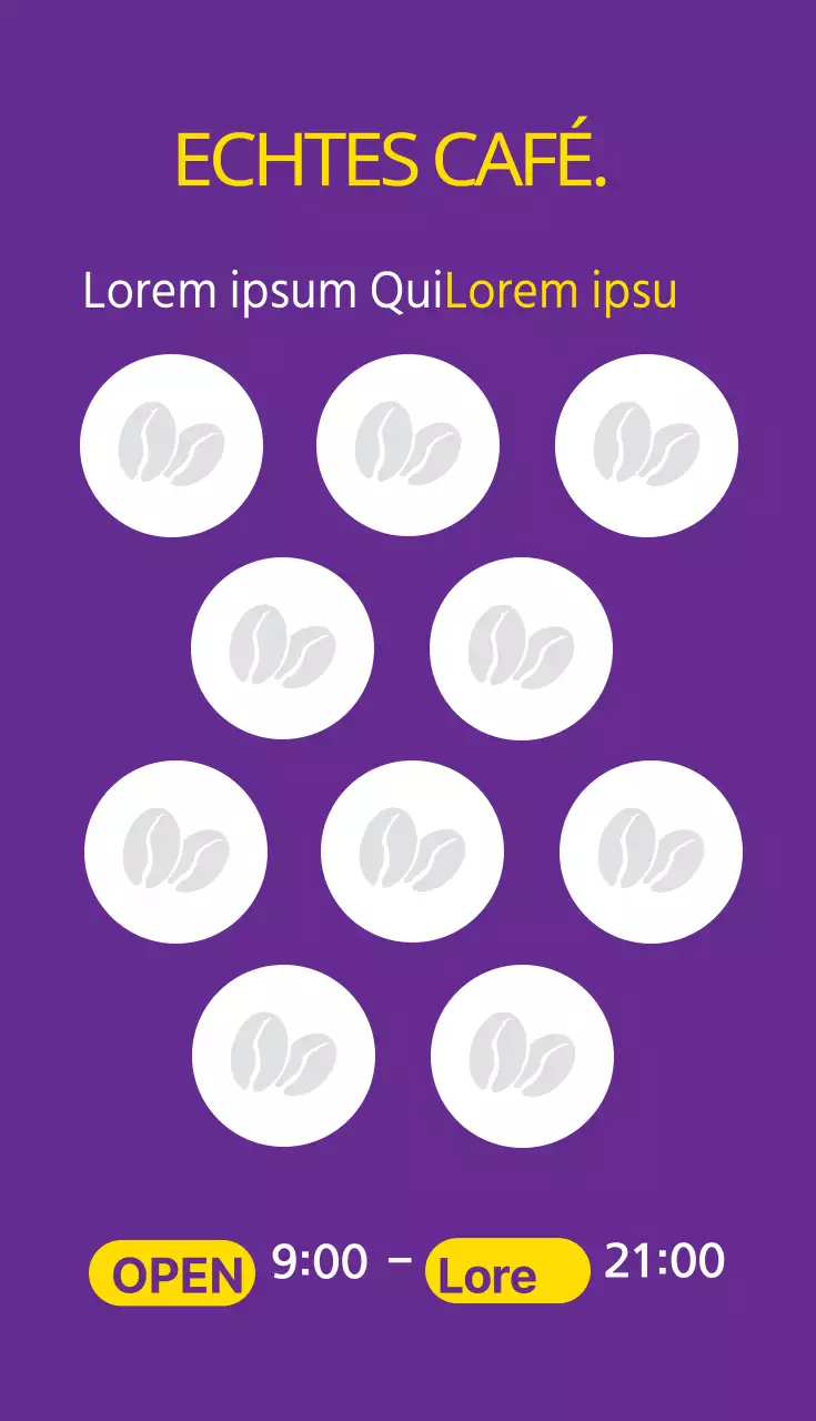 Cafe, Coupon-Visitenkarten