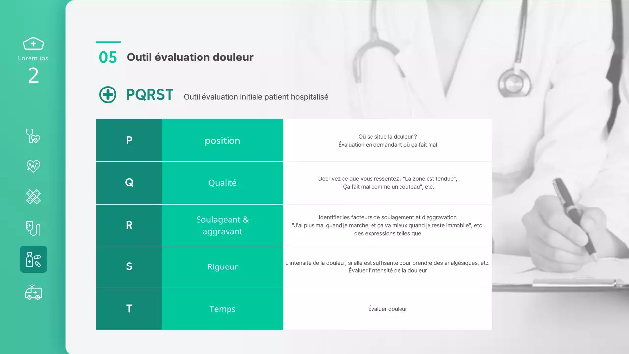 Présentation d'une classe d'infirmières mettant en valeur des illustrations vertes