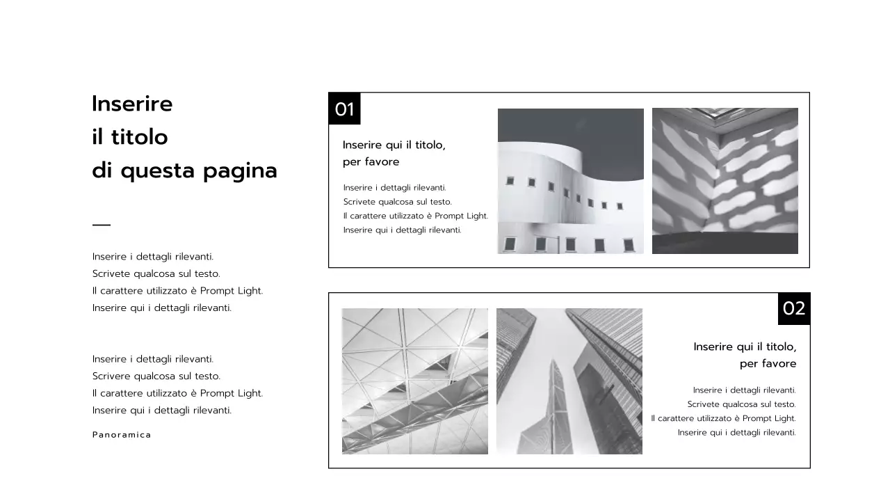 Presentazioni in bianco e nero