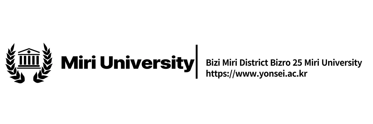 Black and simple modern symbols logo and text combination layout style for university information and promotion