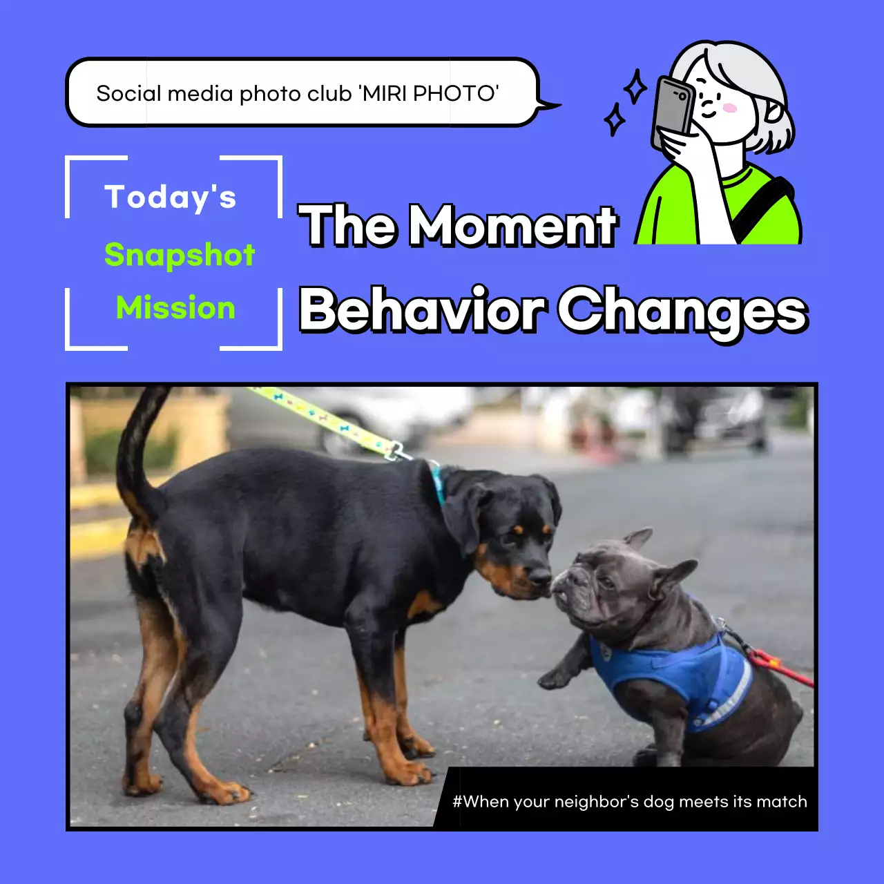 Blue Modern Pet Announcement Instagram Post