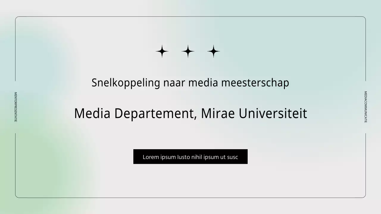 Media-afdeling en public relations PPT met verloopachtergrond