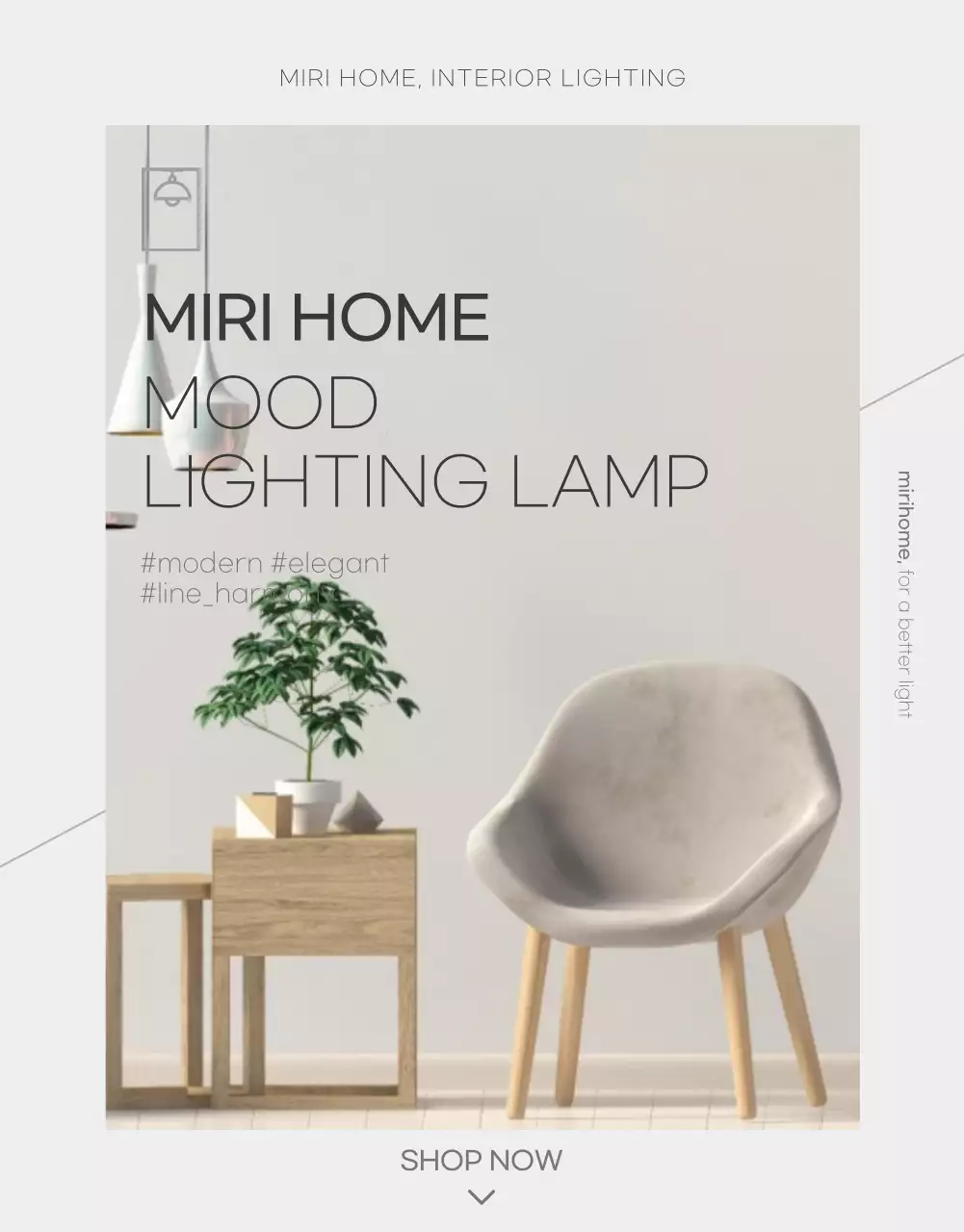 Simple gray interior light bulb details