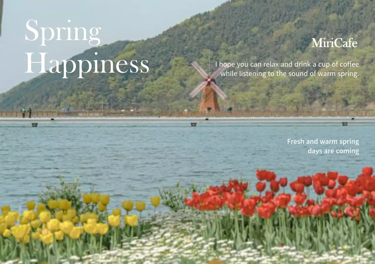 Warm background emotional design with a spring concept