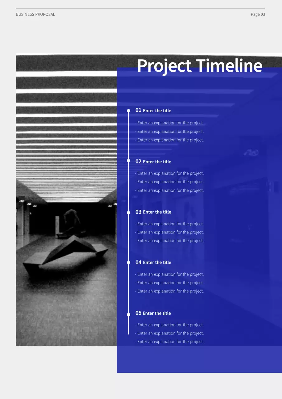 Business proposal with a modern concept in blue and gray