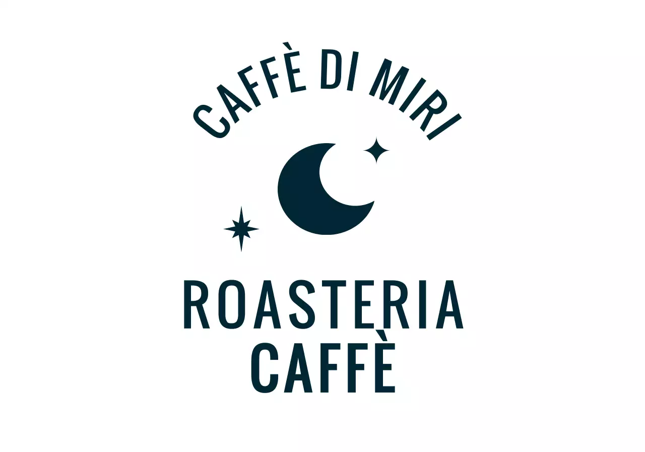 Logo del negozio di caffè bianco e pulito