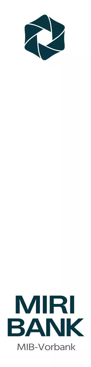 Werben Sie für Ihre Bank mit einem einfachen sechseckigen Logo in dunklem Marineblau.