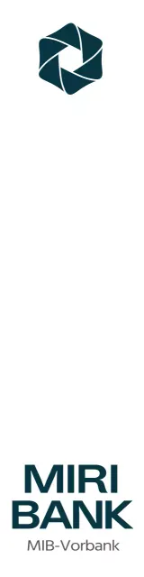 Werben Sie für Ihre Bank mit einem einfachen sechseckigen Logo in dunklem Marineblau.