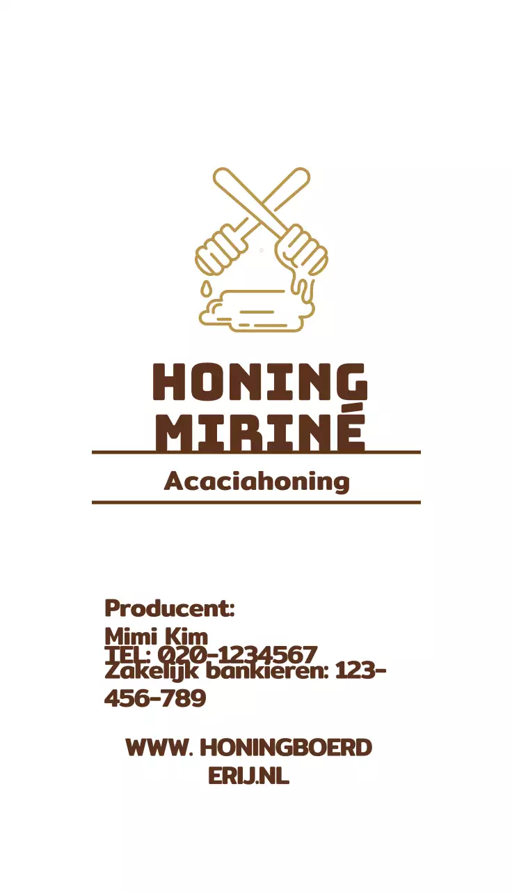 Bruin Geel Illustratie Nette Bijenteelt Honing