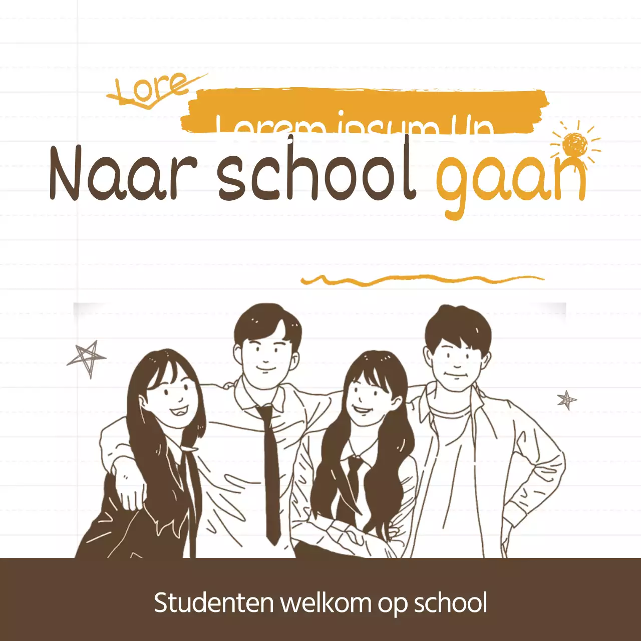 Laten we naar school gaan