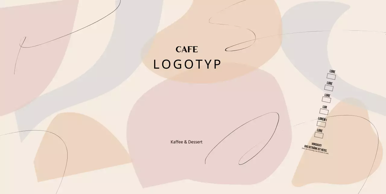 Beige Modern Shapes Muster