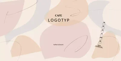 Beige Modern Shapes Muster