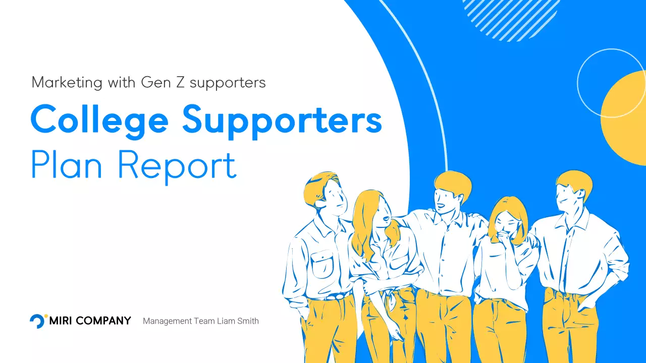 Presentation of the blue and yellow Gen MZ supporters' operational plan to university students.