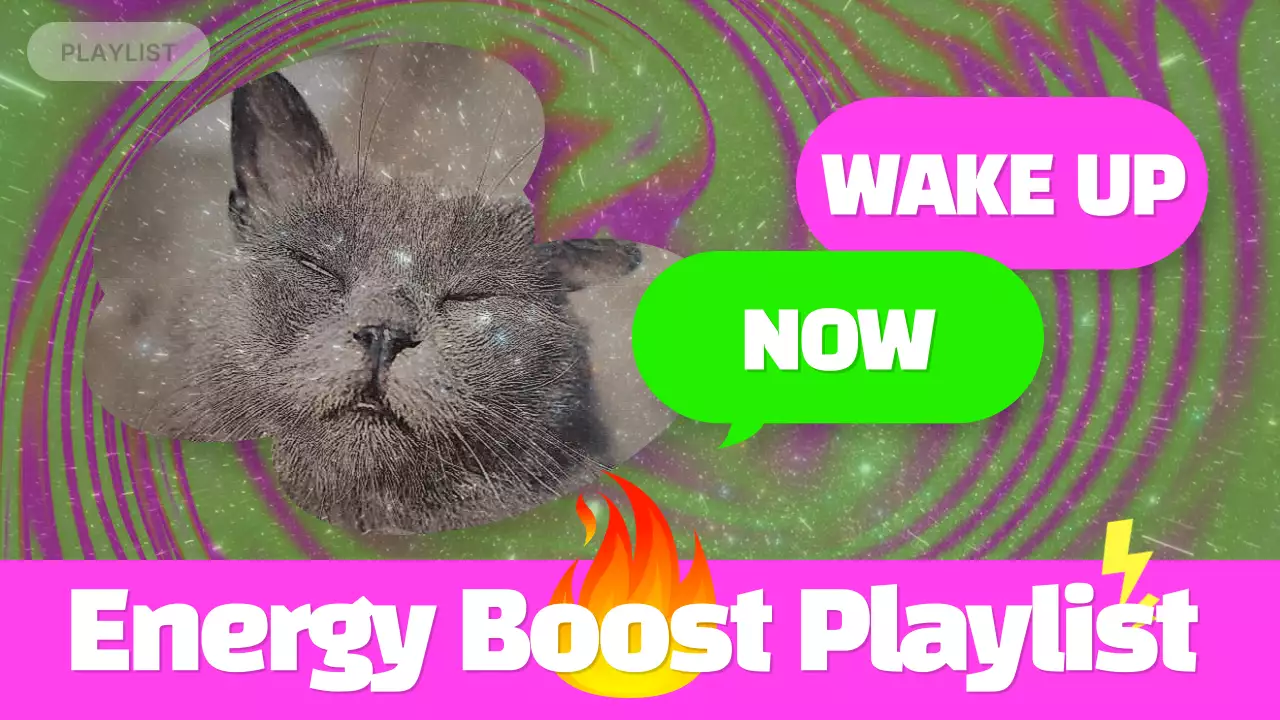 분홍색 고양이 키치한 졸음방지 광고