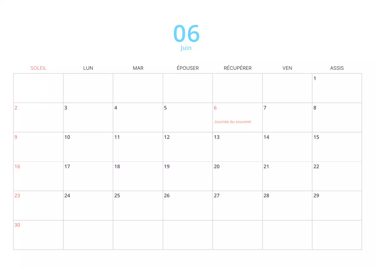 Calendrier illustré multicolore