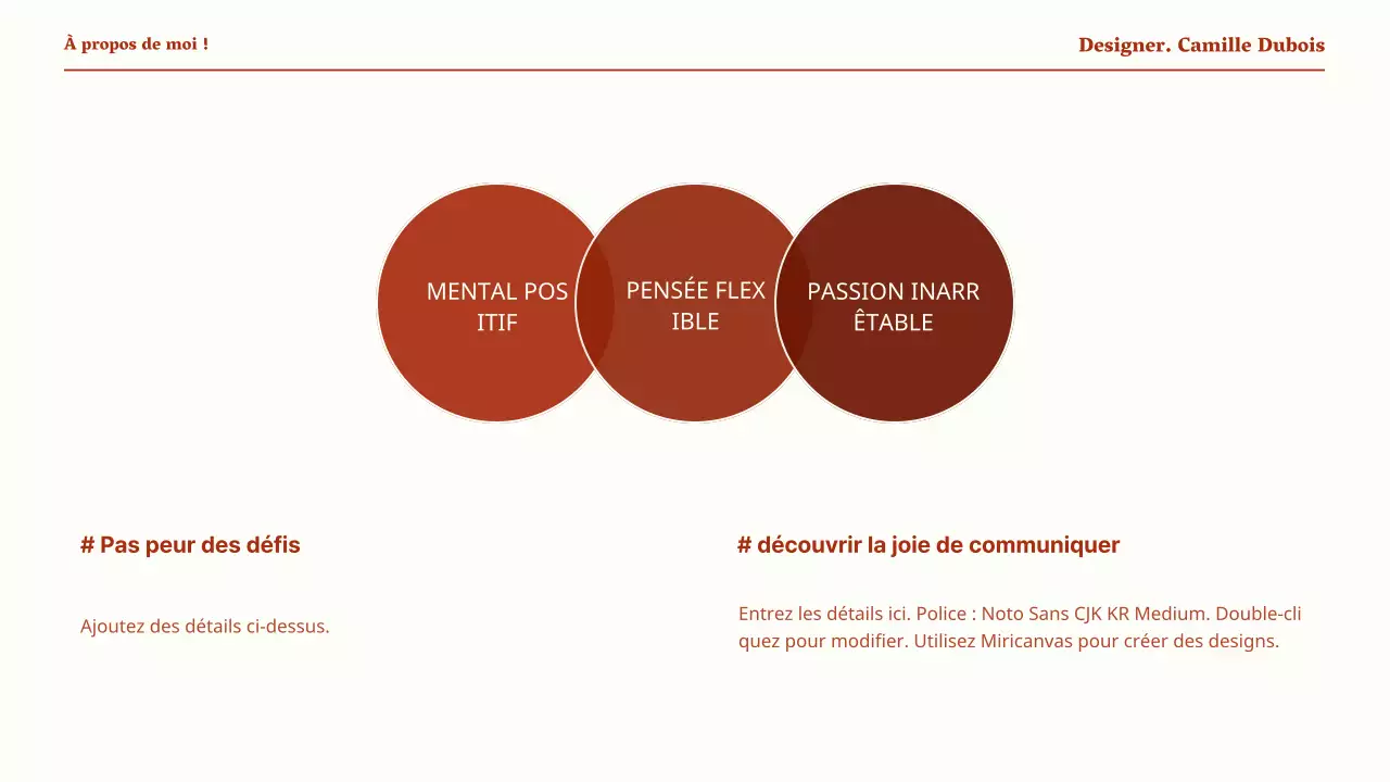 Portefeuille de design à pointe circulaire de couleur rouge