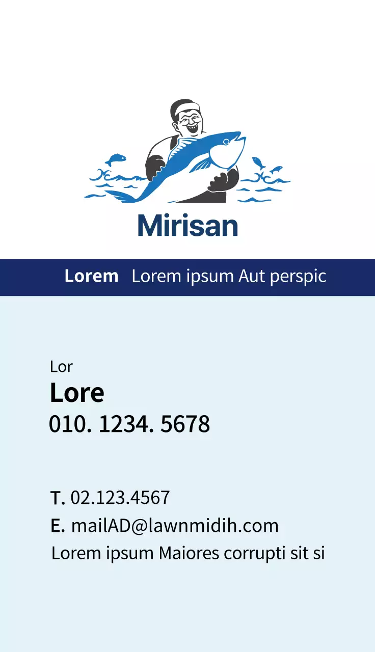 Blaue Illustration Neat Fisheries